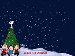 Charlie Brown Christmas Lady In Red Christmas GIF