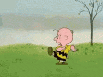 Charlie Brown Football Kickoff GIF