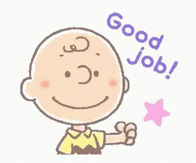 Charlie Brown From The Peanuts Movie Is Giving A Thumbs Up And Saying Good Job . GIF