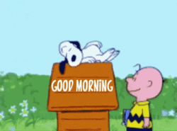 Charlie Brown Good Morning GIF