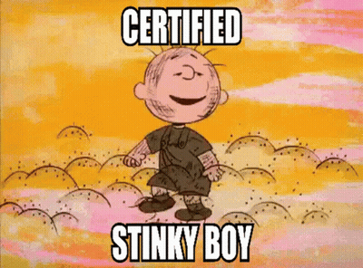 Charlie Brown Jumping With Certified Stinky Boy GIF