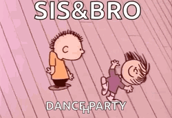 Charlie Brown Peanuts Sis And Bro Dancing GIF