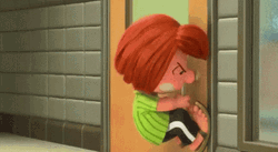 Charlie Brown Peppermint Patty Door Fail GIF