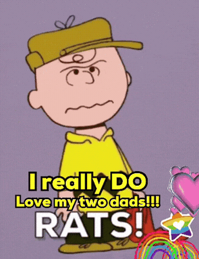 Charlie Brown Saying I Love My Two Dads GIF