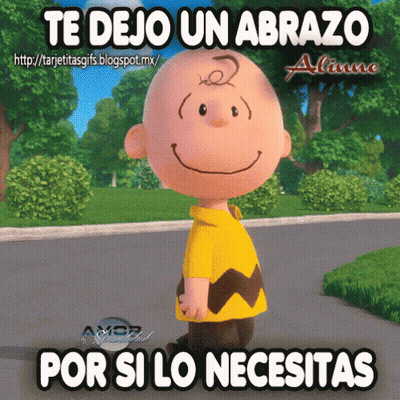 Charlie Brown Te Dejo Un Abrazo Por Si Lo Necesitas GIF