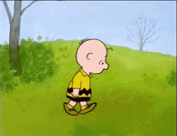 Charlie Brown Walking Fast GIF