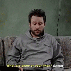 Charlie Day Says Ghouls GIF