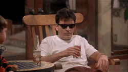 Charlie Harper Chilling Drinking Beer GIF