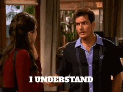Charlie Harper Talking To His Girl GIF