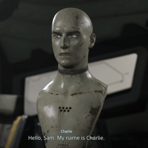 Charlie Says Hello Sam My Name Is Charlie On A Mannequin GIF