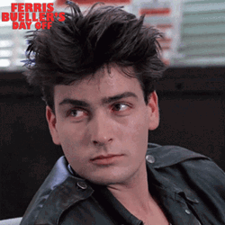 Charlie Sheen Ferris Bueller GIF