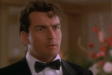 Charlie Sheen Neck Smoking While Gulp GIF