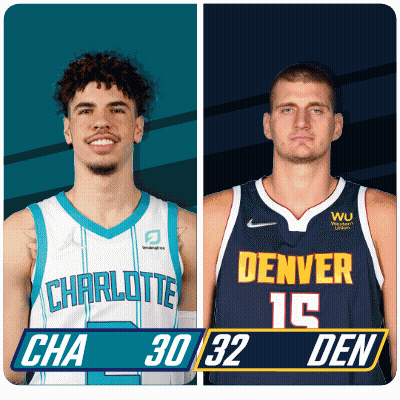 Charlotte And Denver Basketball Players GIF