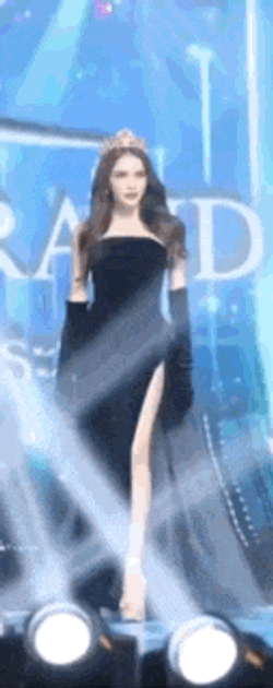 Charlotte Austin Black Dress GIF