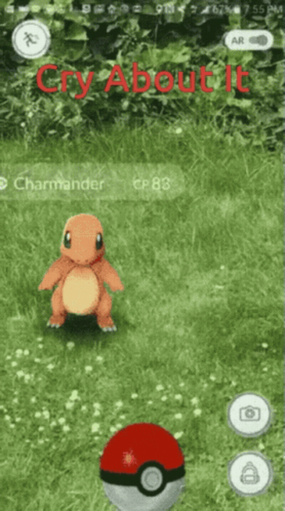 Charmander Standing Next To Poke Ball GIF