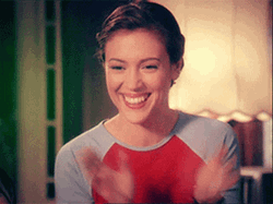 Charmed Giggly Phoebe Halliwell Clapping GIF