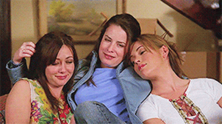 Charmed Prue Piper Phoebe Halliwell Cuddling GIF