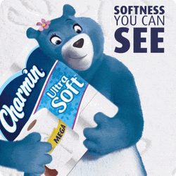 Charmin Ultra Soft Blue Bear GIF