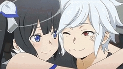 Charming Anime Cuddle GIF