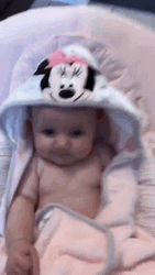 Charming Baby Winking Mickey Mouse GIF