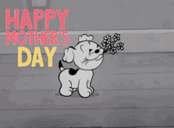Charming Dog Animation Happy Mother Day GIF