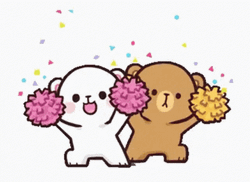 Charming Duo Mocha And Milk Cheer Dance GIF