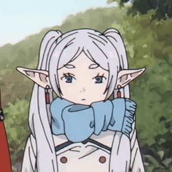 Charming Frieren Cute Nodding GIF