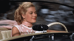 Charming Grace Kelly Driving Car