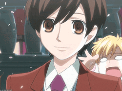 Charming Haruhi Fujioka Smiling Eyes  GIF