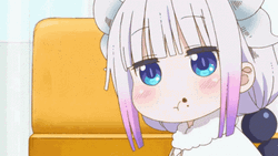 Charming Kanna Eating GIF
