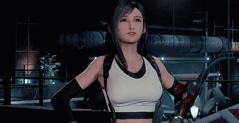 Charming Tifa Talking GIF