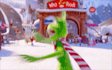 Chase Panic Christmas Town Running Grinch Meme GIF