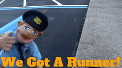 Chasing Puppet Reporting We Got A Runner GIF