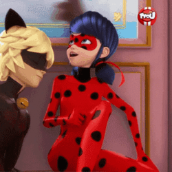 Chat Noir Lady Bug Hiding Out GIF