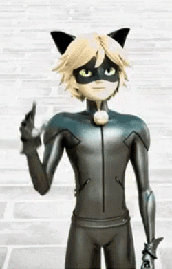 Chat Noir Sweet Bowing Down Gesture GIF