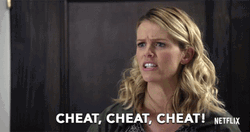 Cheater Cheat Cheat Cheat Mallory Hanson GIF