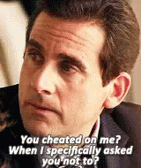 Cheater Michael Scott You Cheated On Me GIF