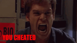 Cheater You Cheated Dexter Angry Mad GIF