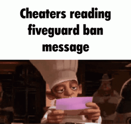 Cheaters Reading Five Guard Ban Meme GIF