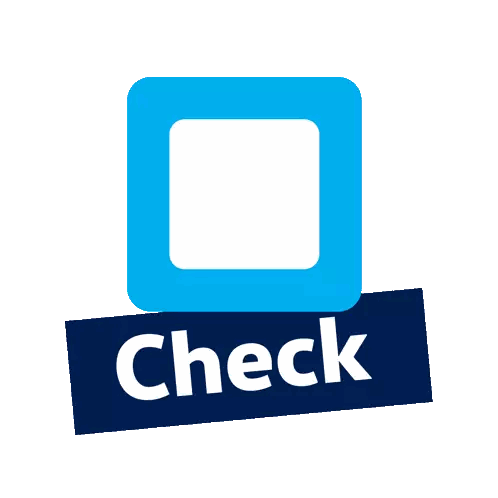 Check Sign With Blue Check Mark Sticker