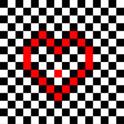 Checkered Heart Animation GIF
