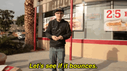 Checking Arbys Sandwich Bounce Test GIF