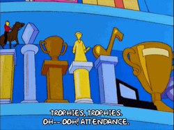Checking Trophy Attendance Lisa Simpson GIF