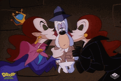 Cheek Kiss Morgana Macawber Droopy Master Detective GIF