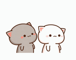 Cheek Kiss Poke Cute Mochi Peach Cats GIF