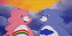 Cheer Bear Kisses Grumpy Bear Care Bear GIF