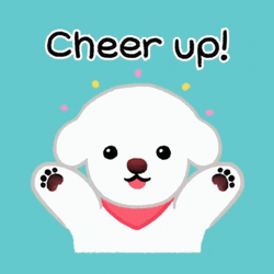 Cheer Up Animated Cute Dog Smile Paws