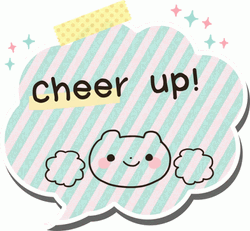 Cheer Up Clouds Animated Cute Sticker