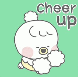 Cheer Up Line Sticker Duck Piyo Cheerleader