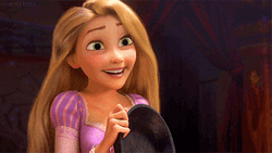 Cheerful And Satisfied Princess Rapunzel GIF